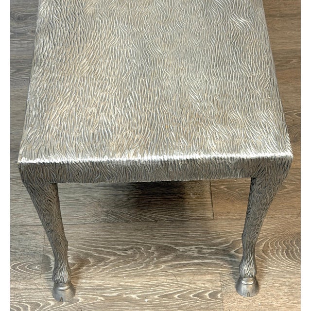 Sculptural Zoomorphic Cast Zinc Alloy Coffee Table Manner of John Dickinson For Sale - Image 4 of 17