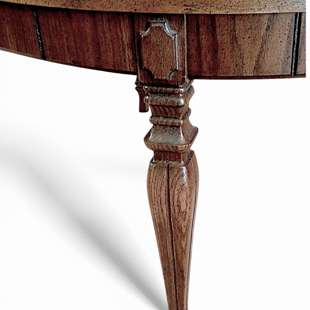 Thomasville French Regency Louis XVI Walnut and Chestnut Extension Dining Table, Circa 1960s For Sale - Image 12 of 15