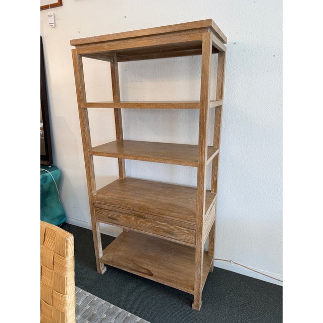 Chinoiserie Serena & Lily Reese Bookcase + Pullout Shelf For Sale - Image 3 of 12