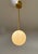 Uno Satin Brass Matte White Globe Pendant by Fabio LTD For Sale - Image 6 of 6