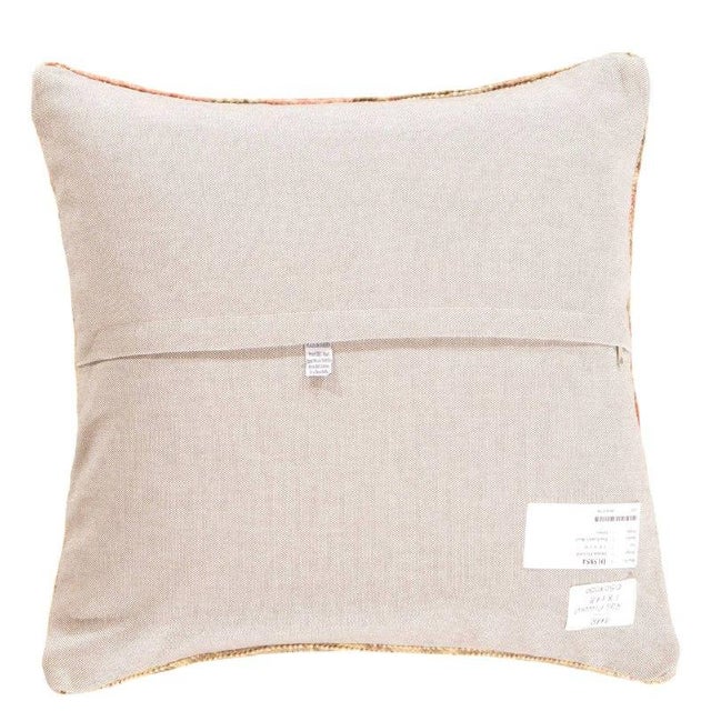 Vintage hand woven Turkish pillow. This is made of wool. Back cotton. Beautiful colors and well made. This pillow features...