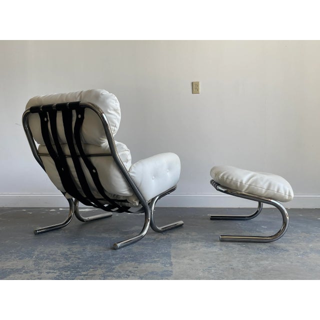 1970s Lounge Chair and Ottoman by Directional, Attributed to Milo Baughman - 2 Pieces For Sale - Image 5 of 13