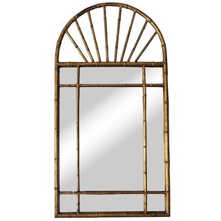 Gilded Bamboo Style La Barge Mirror For Sale