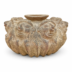 Pre-Colombian Handcrafted Perpetual Head Vase