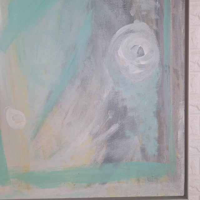 Spanish Postmodern School Artist, Pastel Abstract Composition, Oil Painting, 1990s For Sale - Image 13 of 16