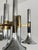 Large Italian Chrome and Brass Trumpet Chandelier attributed to Lumi Milano, 1970s For Sale - Image 17 of 18