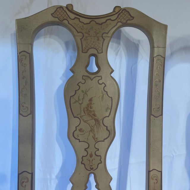 Mid 20th Century Pair of French Style Painted Chairs For Sale - Image 9 of 11