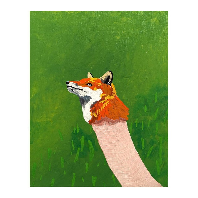 Colorful dark humor painting by Memphis-based contemporary artist Alex Paulus. The work features naturalistically depicted...
