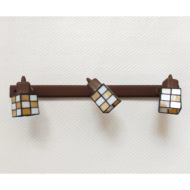 Art Deco Tiffany-Style Trio Ceiling Light, 1980s For Sale - Image 11 of 11