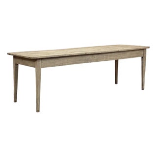 18th Century Country French Louis XVI Period Rustic Elmwood Dining Table For Sale