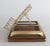 1950s Vintage English Oak & Brass Tabletop Lectern Folding Book Stand Easel For Sale - Image 5 of 8