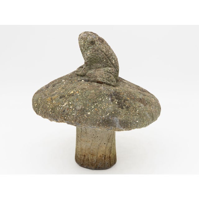 1960s Composite Stone Toadstool Garden Ornament, English Mid 20th C. For Sale - Image 5 of 9