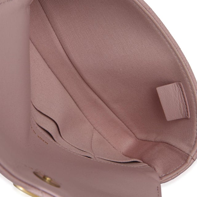 Pink Light Pink Quilted Caviar Sweetheart Phone Holder With Chain Handbag For Sale - Image 8 of 8
