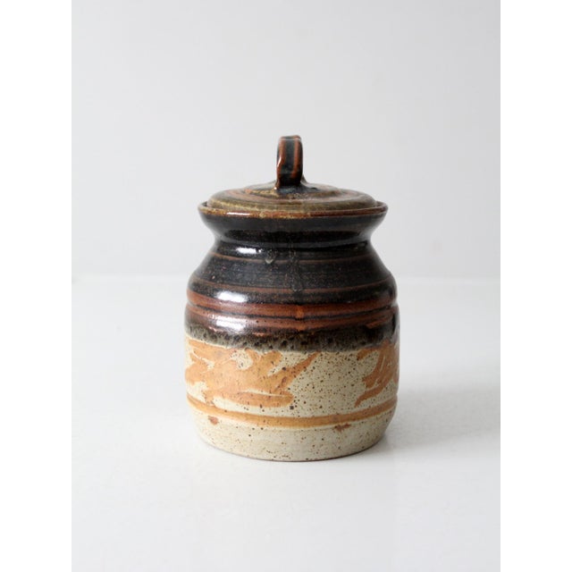 Vintage Studio Pottery Jar For Sale - Image 10 of 10