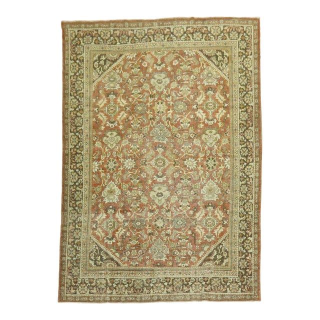 Traditional Rust Room Size Antique Rug, 8'11'' X 12'3'' For Sale
