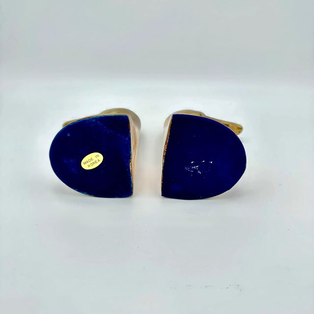 Mid-20th Century Patinated Brass Mallard Duck Bookends- Set of 2 For Sale - Image 10 of 11