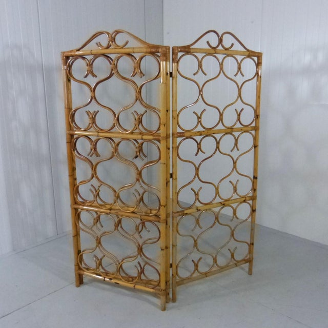 Mid-Century Modern Rattan Room Divider, Italy, 1960s For Sale - Image 3 of 12