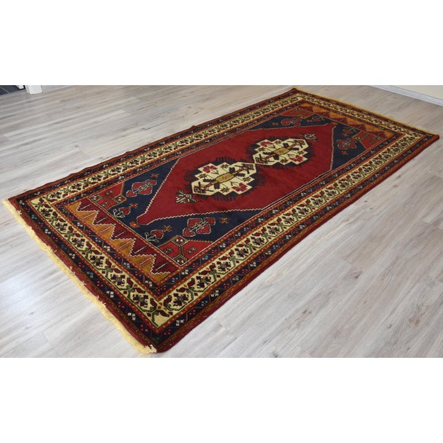 5x9 Ft Vintage Turkish Rug Hand Knotted Wool Area Rug Oriental Design Livingroom Rug Oushak Rug Chairish