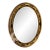 Vintage Federal Revival Black and Gold Parcel-Gilt Oval Wall Mirror For Sale