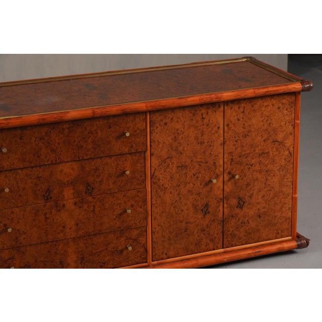 Vintage Italian Sideboard in Burl Elm by Alberto Smania for Studio Smania Interni, Italy, 1960s For Sale - Image 6 of 11