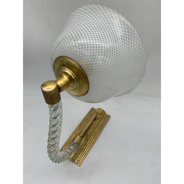 Venini Wall Lamps attributed to Venini, Italy, 1950s, Set of 2 For Sale - Image 4 of 7