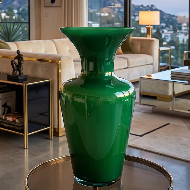 An exceptional example of mid-century Italian artistry, this vintage 1970s luxury vase is handcrafted in the historic...