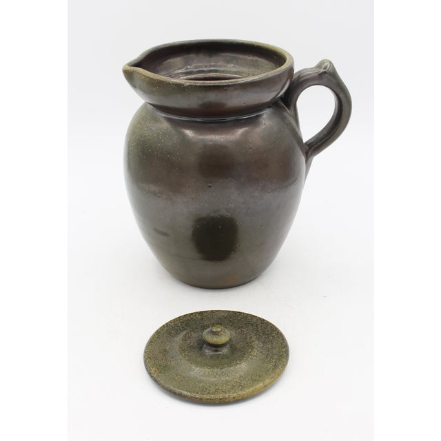1960-1972 American Ben Owen Master Potter Stamped Lidded Pitcher For Sale In Raleigh - Image 6 of 9