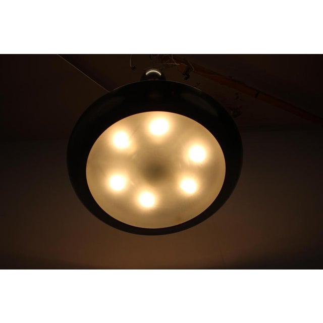 Art Deco UFO Pendant Light by Josef Hůrka for Napako, 1930s For Sale - Image 13 of 17