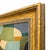 Contemporary Abstract Blue and Green Oil Painting in Vintage Frame For Sale In New York - Image 6 of 6