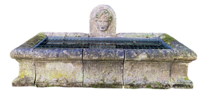 Antique Stone Fountain and Outdoor Basin, 1800s