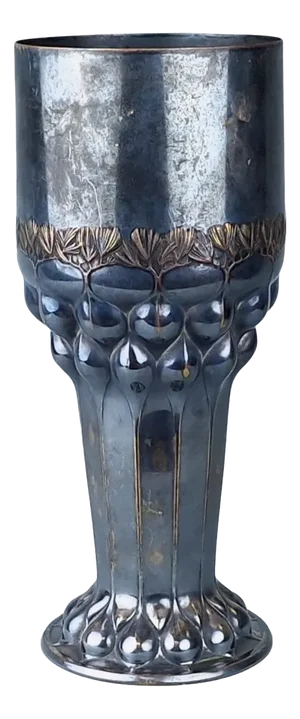 Art Nouveau German Silver Plated Vase by Orivit, 1890s