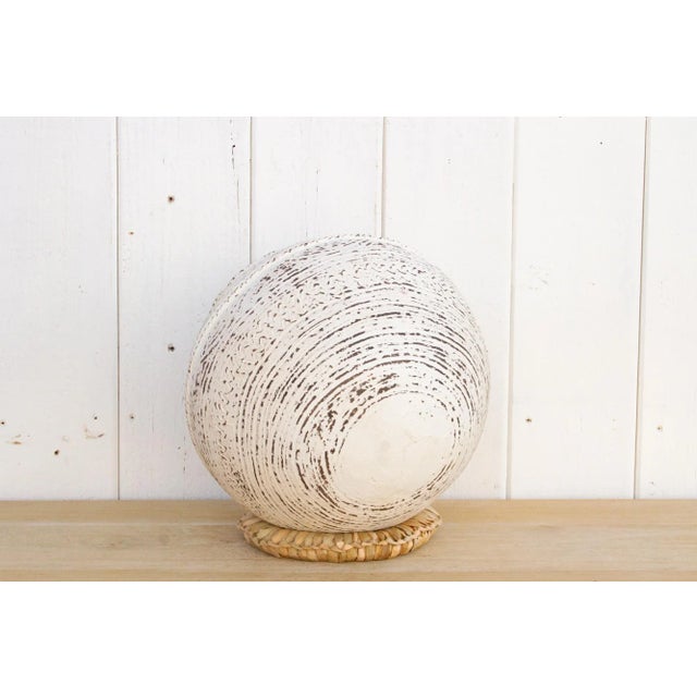 Sculpture Materials Tribal Antique Aged White Nupe Pot For Sale - Image 7 of 10