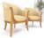 c.1940s Pair Leon Jallot Atr. Carved Scallop Edge Bergere Arm Lounge Chairs MINT For Sale - Image 10 of 11