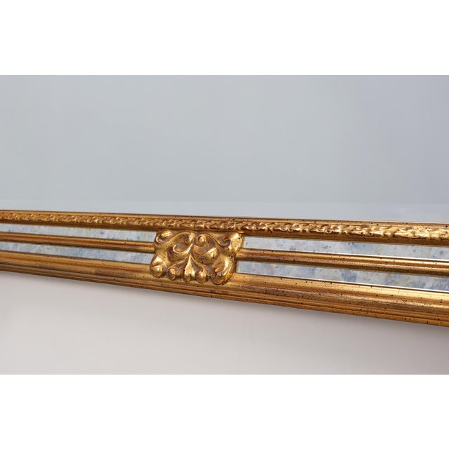 Mid-Century Rectangular Gilt Mirror from Deknudt, Belgium, 1980s For Sale - Image 9 of 12