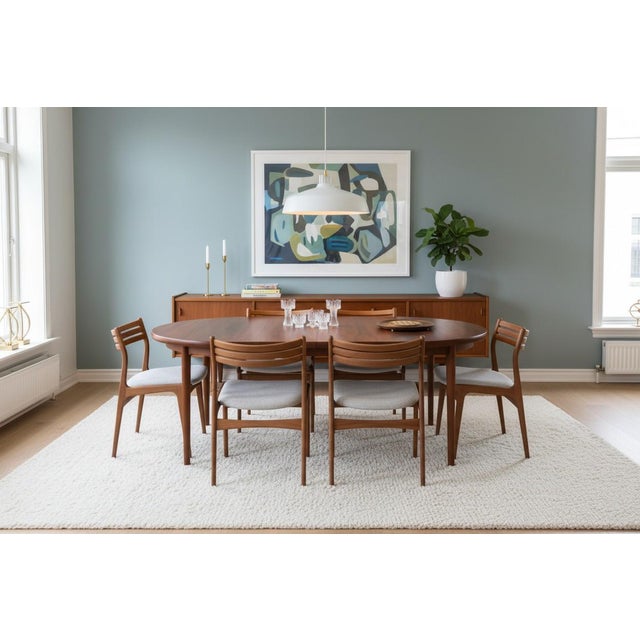 Danish Round Dining Table in Teak with Double Inserts, 1960s For Sale - Image 17 of 18