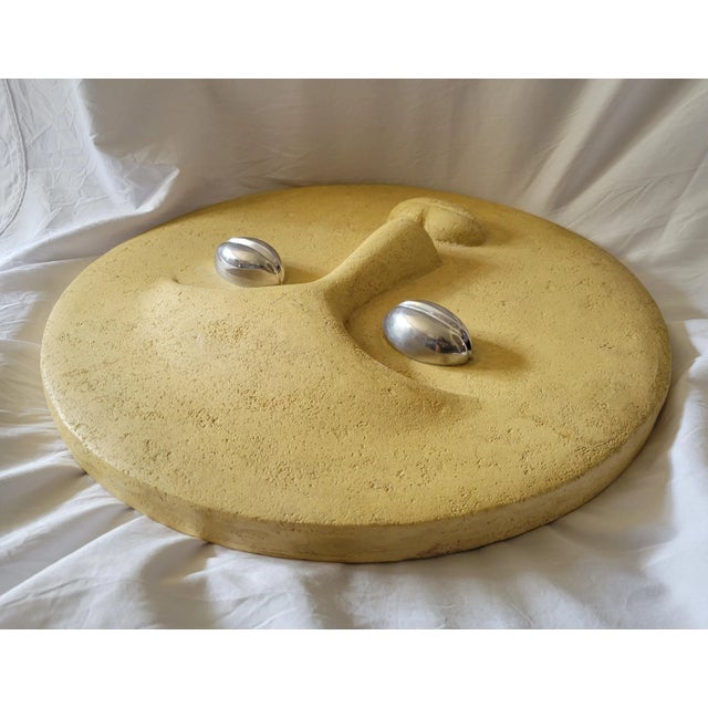 Art Deco Vintage Large Modernist Plaster "Moon" Face Decor For Sale - Image 3 of 8