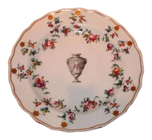 1770 English Chelsea Derby Porcelain Urn Design Plate