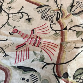 Robert Kime Tree of Life Linen Fabric - 2 Yards For Sale