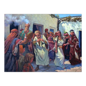 Musicians in the Street, Jalal Gharbi Oil on Canvas Painting