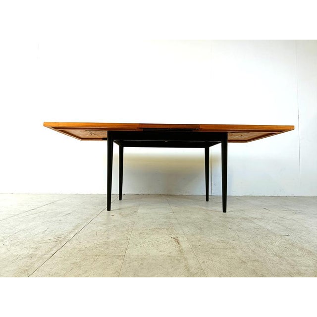 Wood Mid-Century Dining Table attributed to Jos De Mey, 1960s For Sale - Image 7 of 13