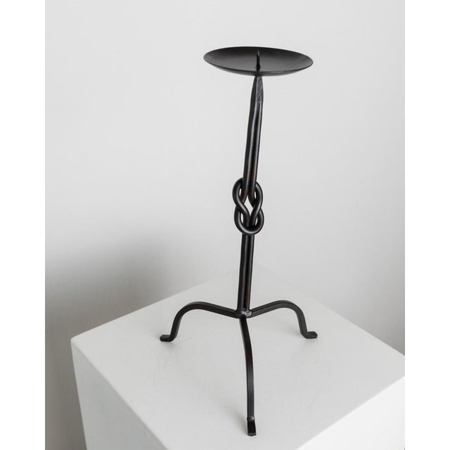 Vintage Candleholder in Hand-Forged Iron, Italy, 1970s For Sale - Image 5 of 11