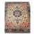 Vintage Turkish Heriz Serapi Rug, Hand-Knotted Wool, Geometric Pattern, Ivory & Blue, 9x12 For Sale