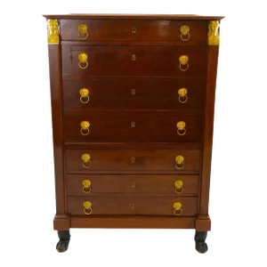 French Empire Mahogany Drop Front Secretary "Secrétaire à Abattant"