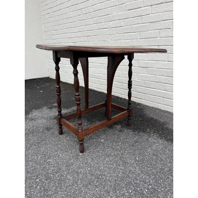 Early 20th Century Early 20th Century Antique Pine Drop Leaf Table For Sale - Image 5 of 11