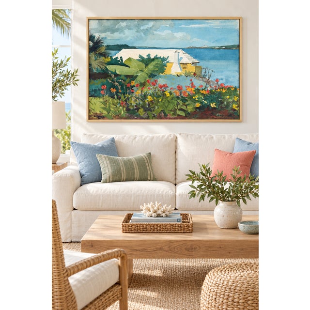 Bunny Williams Home 1899 Vintage Coastal Landscape Art Print, Bermuda by Winslow Homer - 60" X 40" For Sale - Image 4 of 8