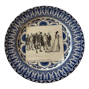 Early 1900s Royal Doulton Gibson Girls Dinner Plate "She Goes to the Fancy Dress Ball as Juliet"