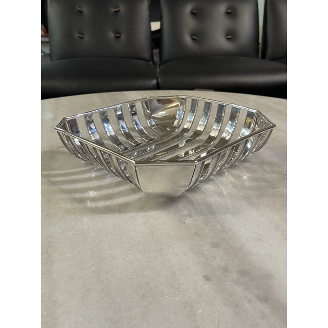 Mid 20th Century Fratelli Cacchione Sterling Silver Center Piece Bowl For Sale - Image 10 of 12
