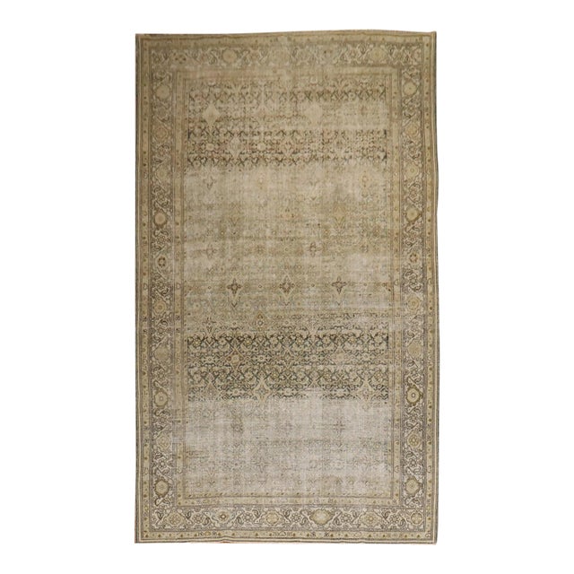 Early 20th Century Green Persian Gallery Malayer Rug - 7' x 13'5" For Sale