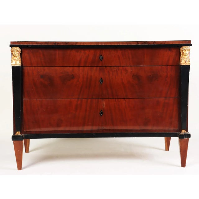 French 19th Century French Empire Neoclassical Style Chest of Drawers For Sale - Image 3 of 8