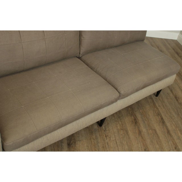 Crate & Barrel Mid Century Sofa, Chaise For Sale - Image 9 of 13